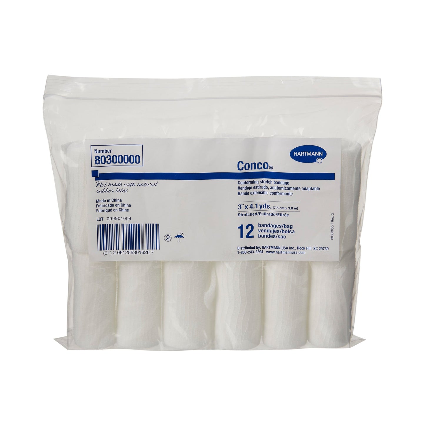 Conco® Conforming Bandage, 3 Inch x 4-1/10 Yard, 1-Ply 80300000