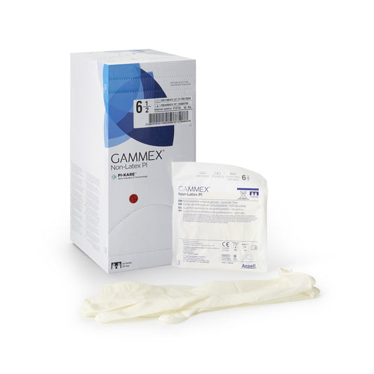 Surgical Glove GAMMEX® Non-Latex PI Size 6.5 Sterile Polyisoprene Standard Cuff Length Micro-Textured White Chemo Tested - 20685765