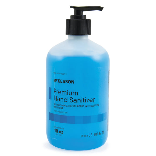 Hand Sanitizer McKesson Premium 18 oz. Ethyl Alcohol Gel Pump Bottle - 53-28037-18
