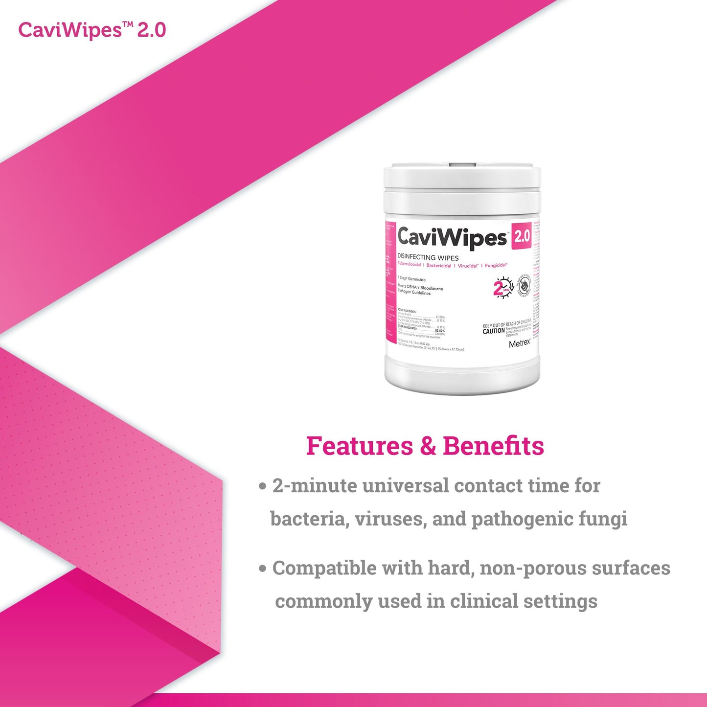 CaviWipes™ 2.0 Disinfecting Wipes, Extra Large, 65 ct. 14-1150