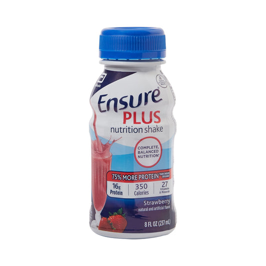 Oral Supplement Ensure® Plus Nutrition Shake Strawberry Flavor Liquid 8 oz. Bottle - 57269