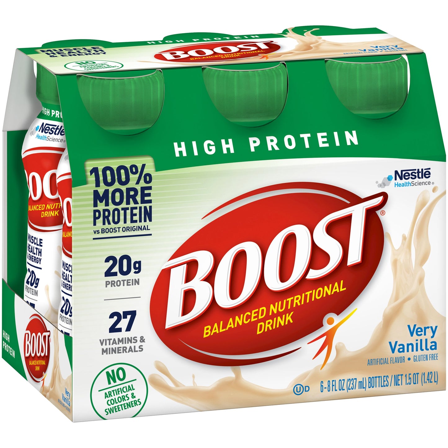 Boost® High Protein Vanilla Complete Nutritional Drink, 8 oz. Bottle 00041679941362