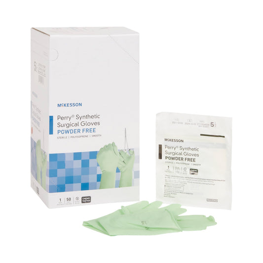Surgical Glove McKesson Perry® Performance Plus Size 5.5 Sterile Polyisoprene Standard Cuff Length Smooth Green Chemo Tested - 20-2055N