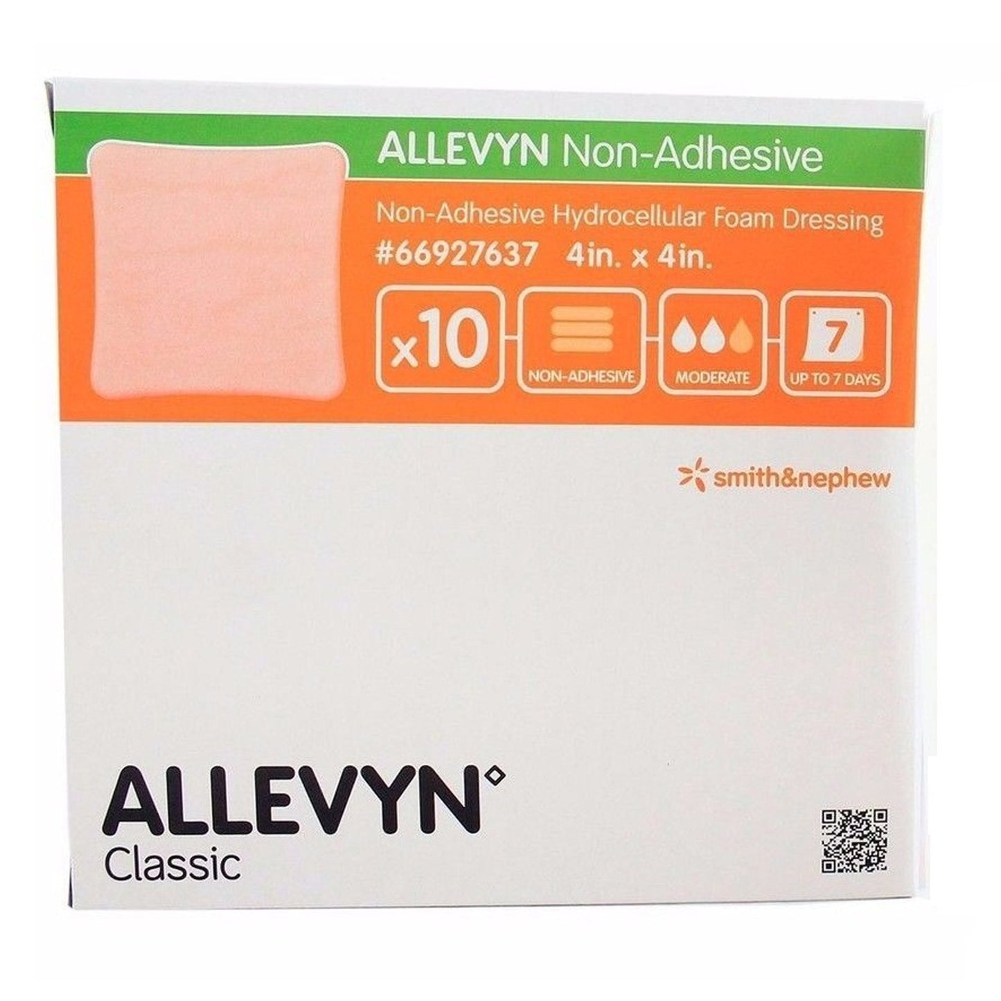 Allevyn Classic Nonadhesive without Border Foam Dressing, 4 x 4 Inch 66007637