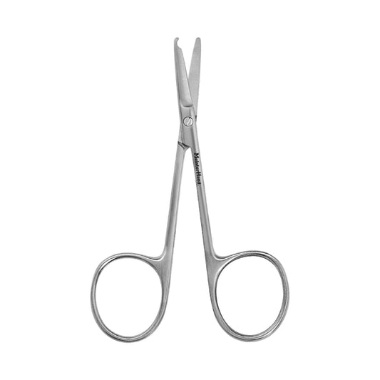 Stitch Scissors MeisterHand® Spencer 3-1/2 Inch Length OR / Surgical Grade German Stainless Steel NonSterile Finger Ring Handle Straight Blunt Tip / B