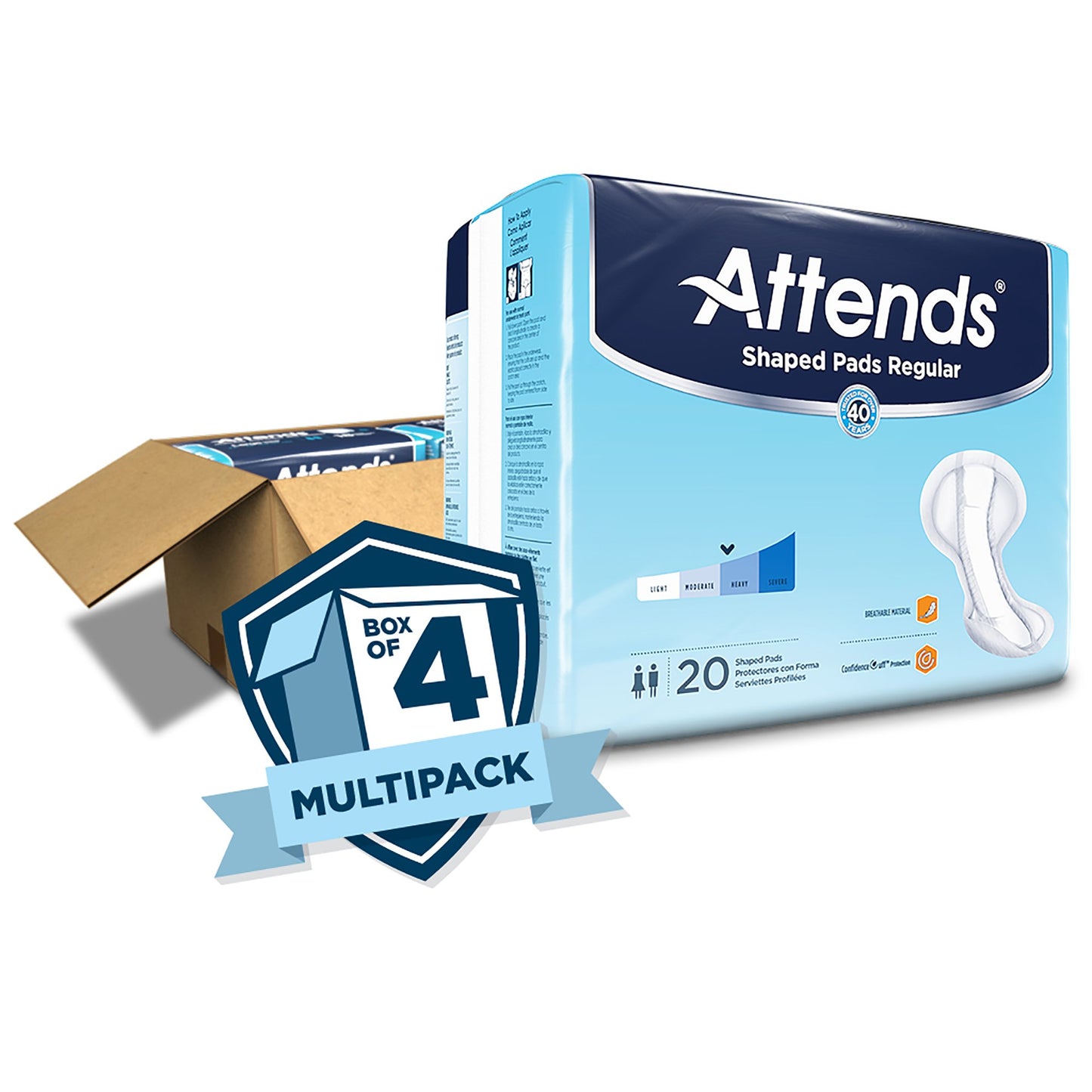 Attends® Shaped Bladder Control Pads, Regular SPDRA