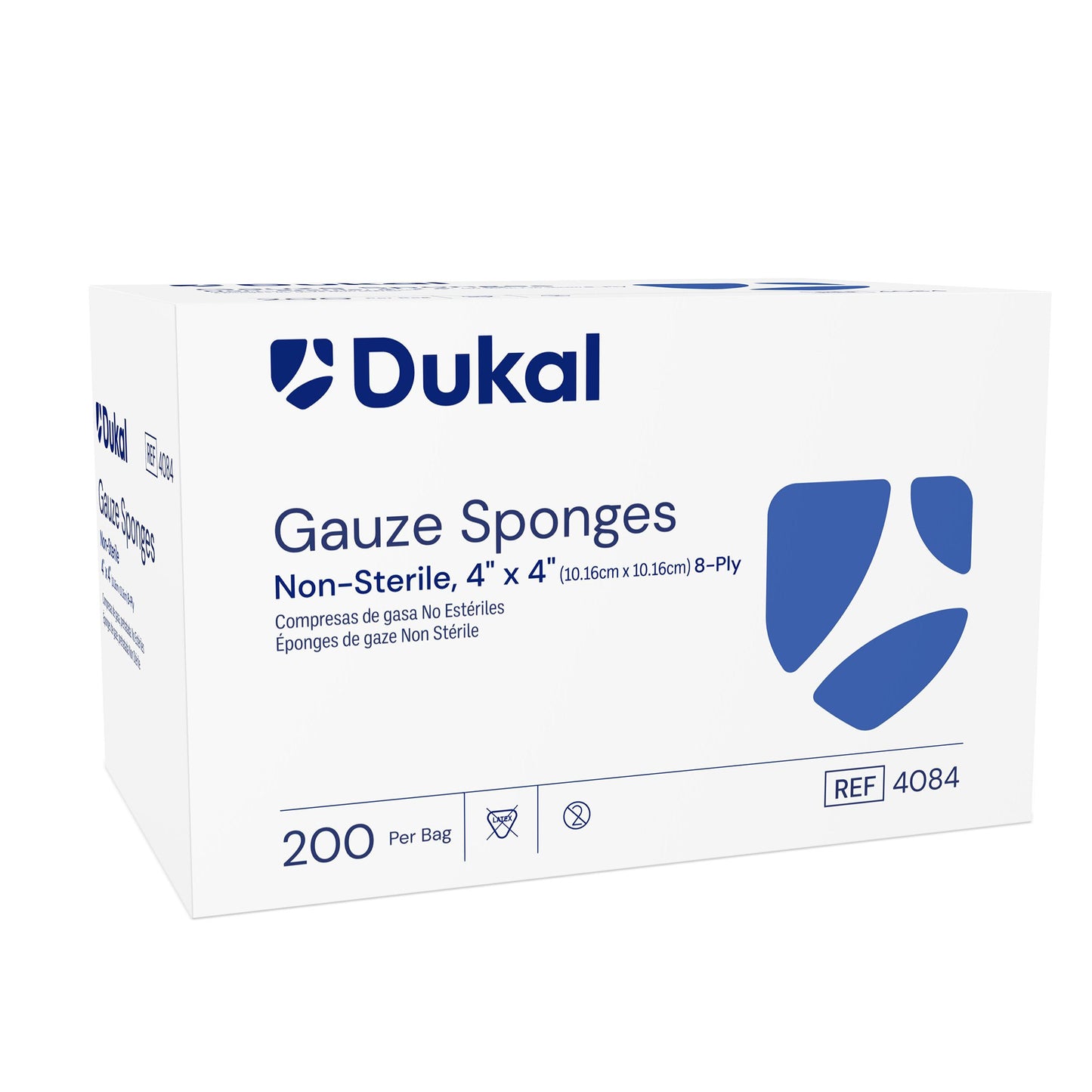 Dukal Dukal NonSterile Gauze Sponge, 4 x 4 Inch 4084, Box of 200