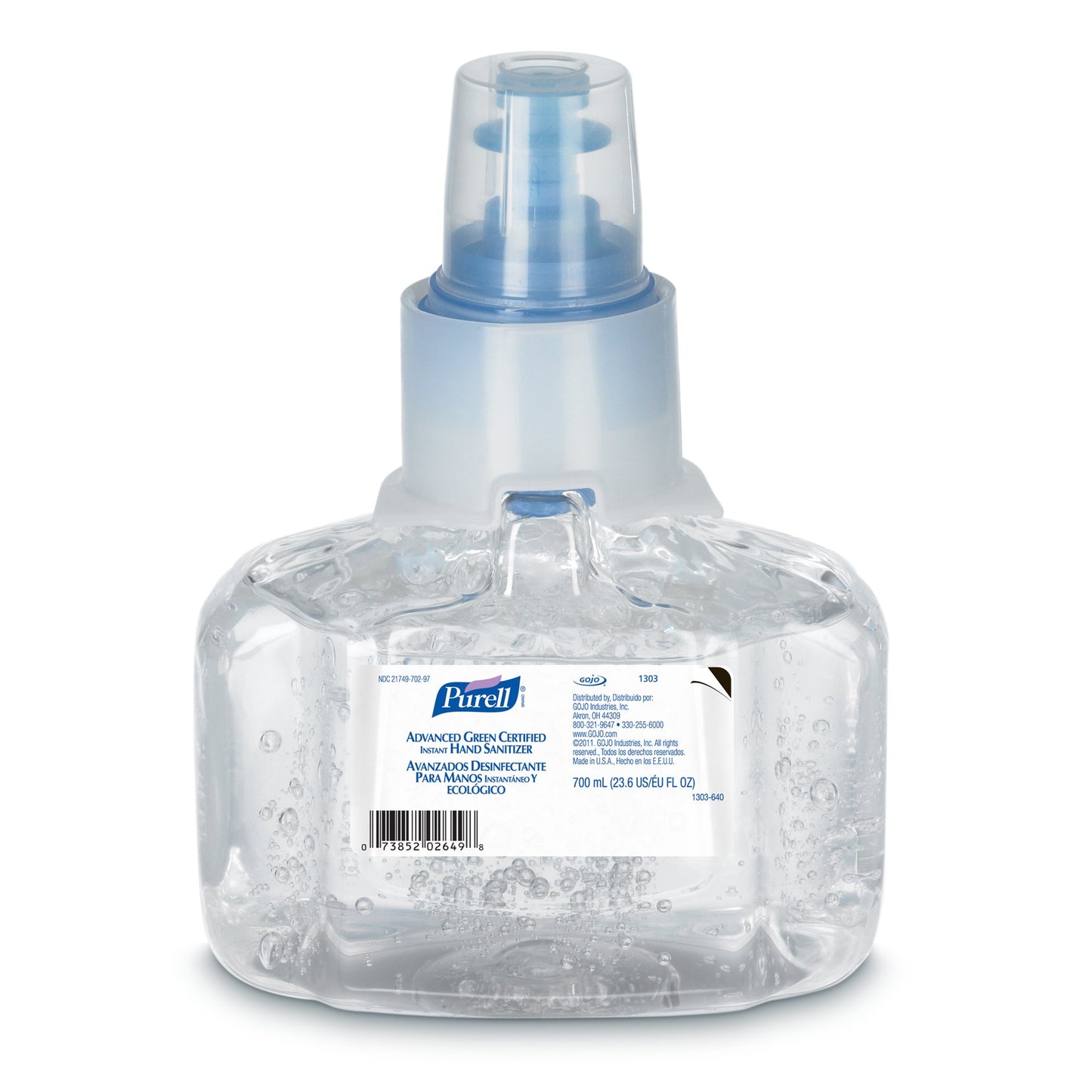 Hand Sanitizer Purell® Advanced 700 mL Ethyl Alcohol Gel Dispenser Refill Bottle - 1303-03