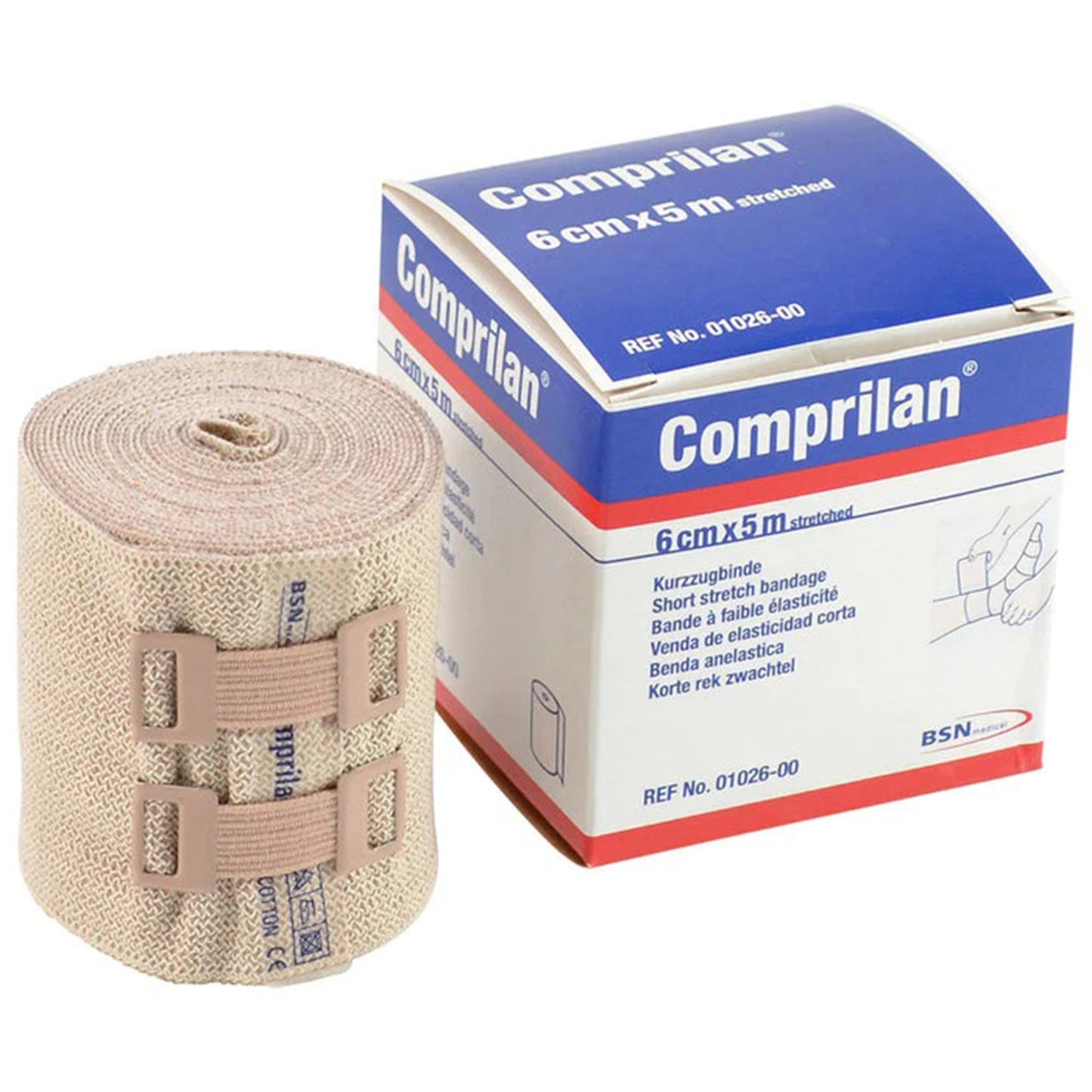 Comprilan® Clip Detached Closure Compression Bandage, 6 Centimeter x 5 Meter 01026000