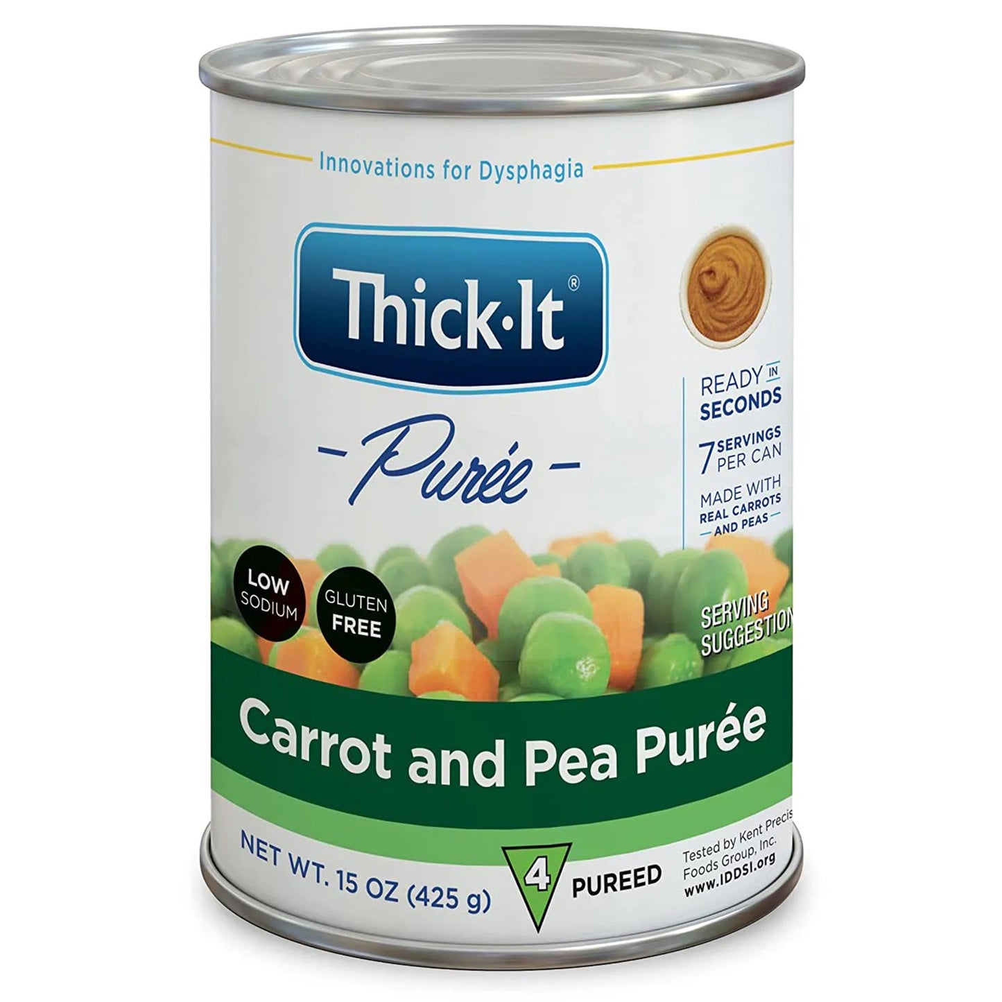 Thickened Food Thick-It® 15 oz. Can Carrot and Pea Flavor Puree IDDSI Level 4 Extremely Thick/Pureed - H303-F8800