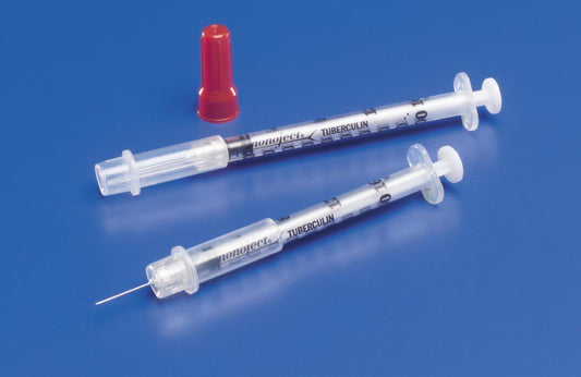 Safety Insulin Syringe with Needle Monoject™ 0.3 mL 1/2 Inch 29 Gauge Sliding Safety Needle Regular Wall - 8881511144