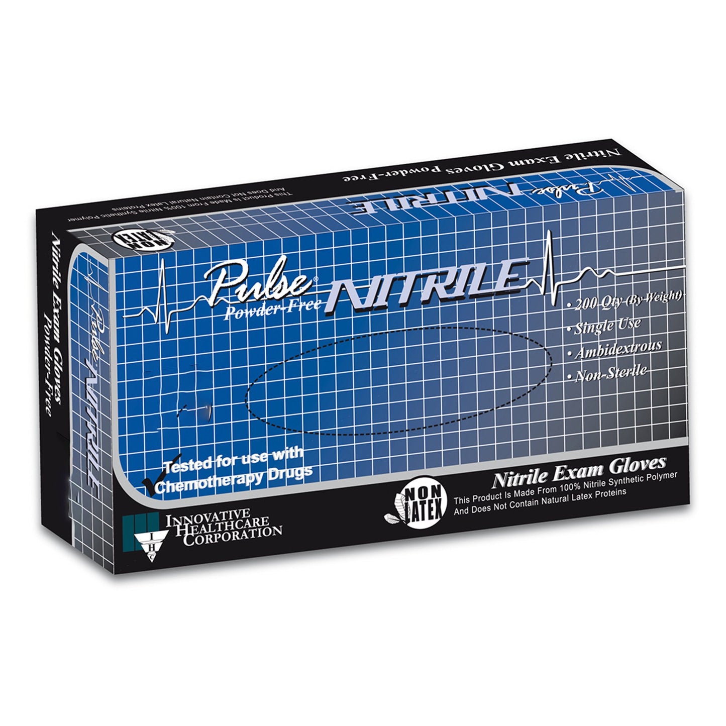 Pulse® Nitrile Exam Glove, Small, Aqua Blue 177102