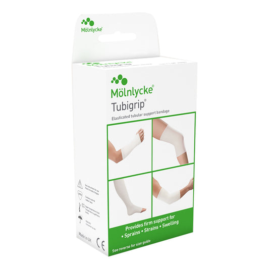 Elastic Tubular Support Bandage Tubigrip® 3-1/2 Inch X 1 Yard Large Ankle / Medium Knee / Small Thigh Pull On Natural NonSterile Size E Standard Compr