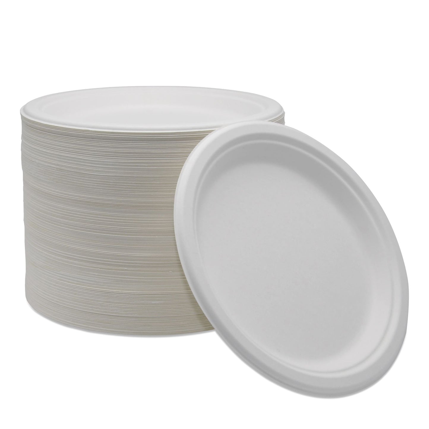 Molded Fiber Plate Medd Max White Single Use P009