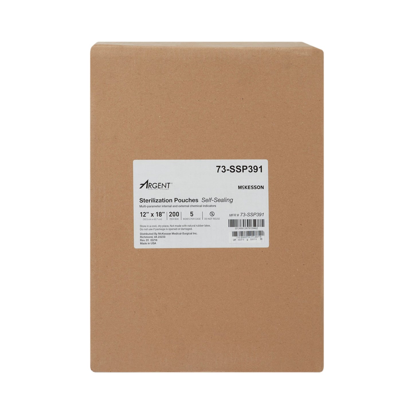McKesson Argent® Sure-Check® Sterilization Pouch, 12 x 18 Inch 73-SSP391