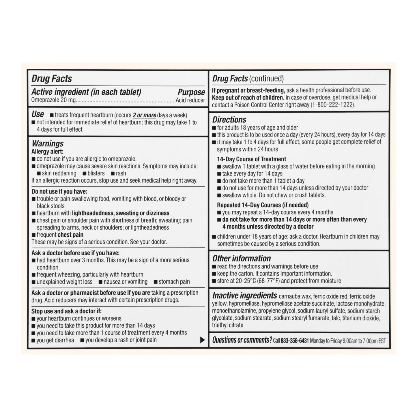 Foster & Thrive™ Omeprazole 20 mg Delayed Release Tablets 70677110402