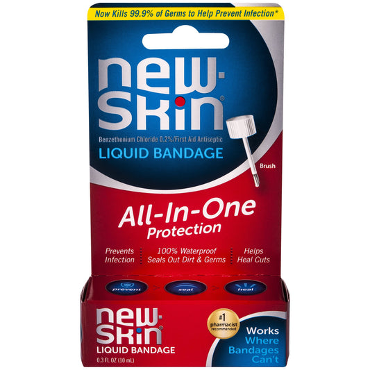 new-skin® Benzethonium Chloride 0.2% First Aid Antiseptic Liquid Bandage, 10 mL 85140900700