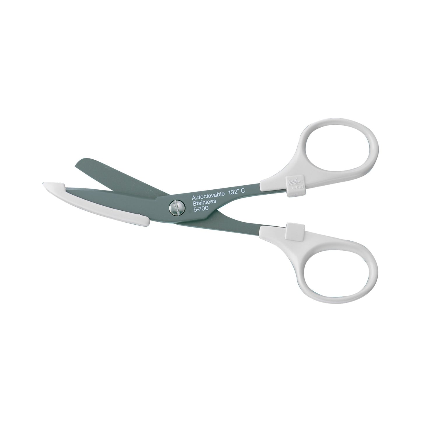 Bandage Scissors Miltex® Nurse 5-1/2 Inch Length OR / Surgical Grade Fluoride Coated Stainless Steel / Plastic NonSterile Pink Finger Ring Handle Angl