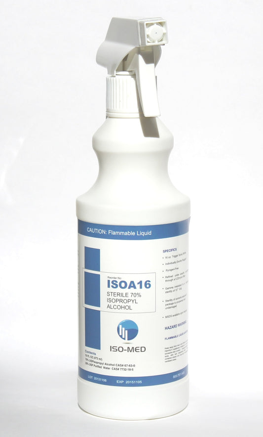 Surface Disinfectant Cleaner Iso-Med Alcohol Based Trigger Spray Liquid 16 oz. Bottle Alcohol Scent Sterile - ISOA16