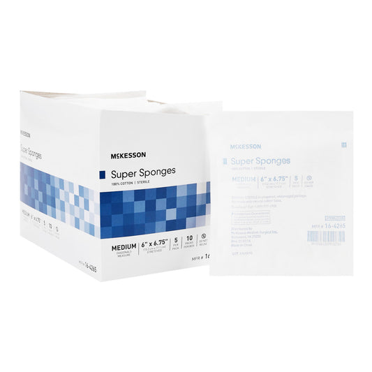 Fluff Dressing McKesson 6 X 6-3/4 Inch Sterile 5 per Pack - 16-4265