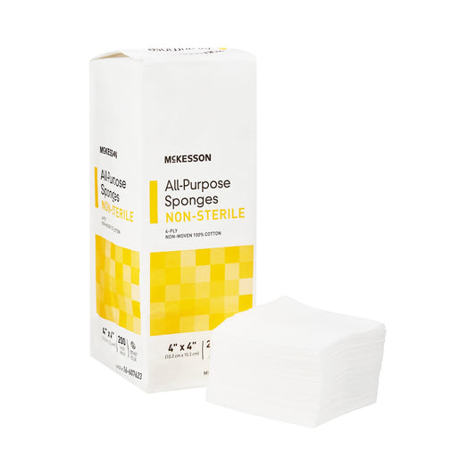 McKesson Nonwoven Sponge, 4 x 4 Inch, 4-Ply 16-607623