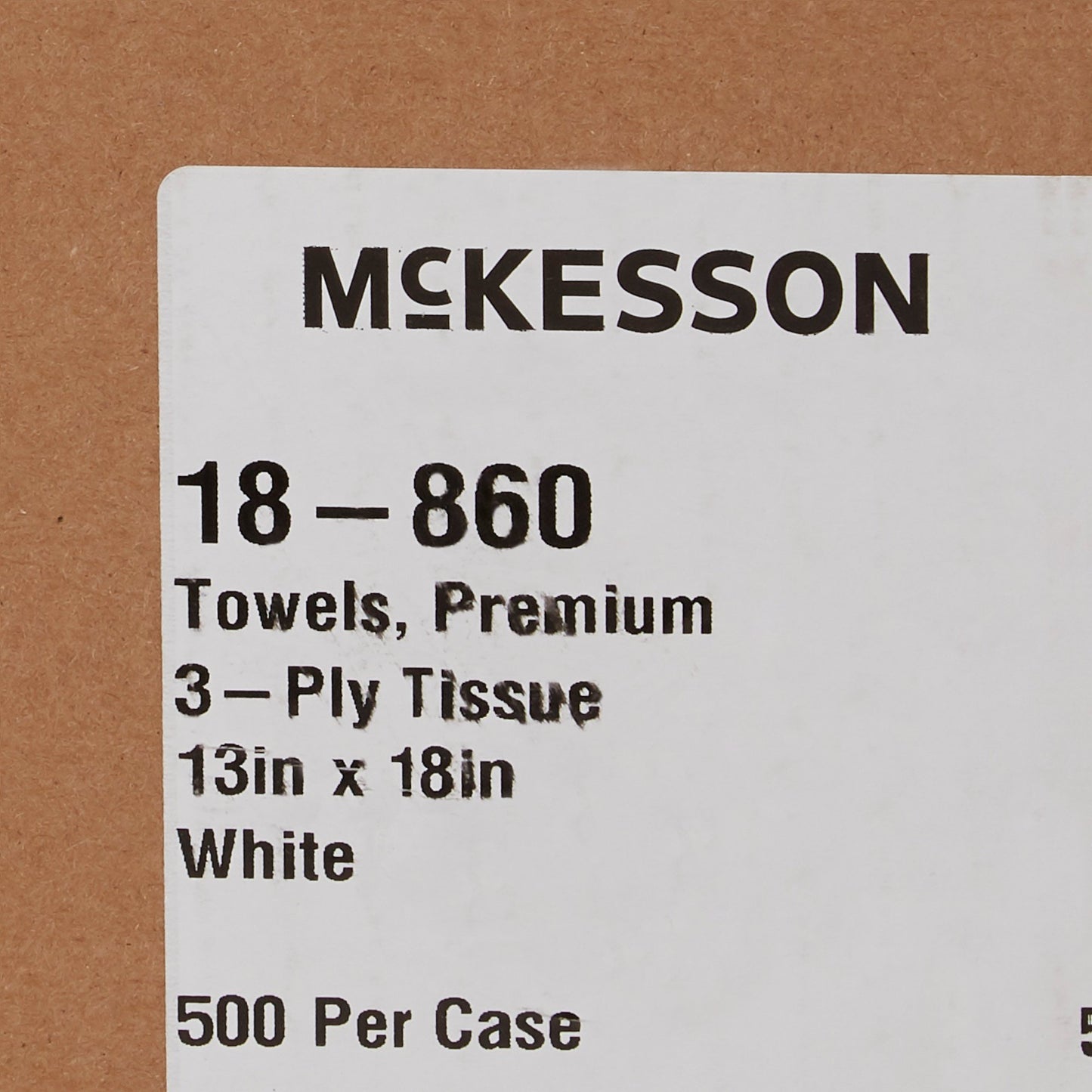 McKesson Nonsterile White Procedure Towels, 13 x 18 Inch 18-860