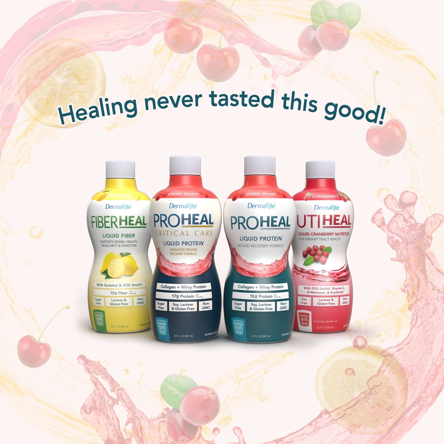 ProHeal™ Critical Care Cherry Splash Liquid Protein Wound Recovery Formula PRO3000