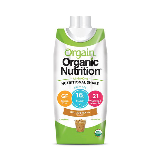 Oral Supplement Orgain® Organic Nutritional Shake Iced Café Mocha Flavor Liquid 11 oz. Carton - 860547000075