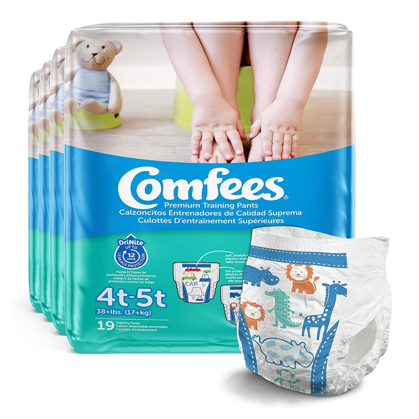 Comfees® Training Pants, 12-Hour Protection, Male Toddler, 4T – 5T, Over 38 lbs. CMF-B4