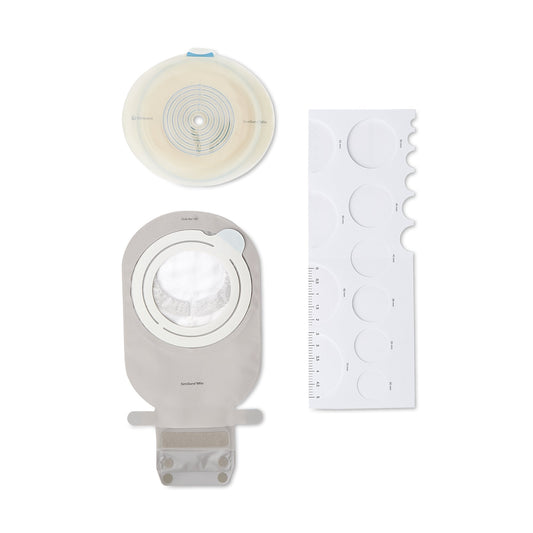 Ostomy Pouch SenSura® Mio Two-Piece System Maxi Length Flat, Trim to Fit 3/8 to 2-3/4 Inch Stoma Drainable - 21010