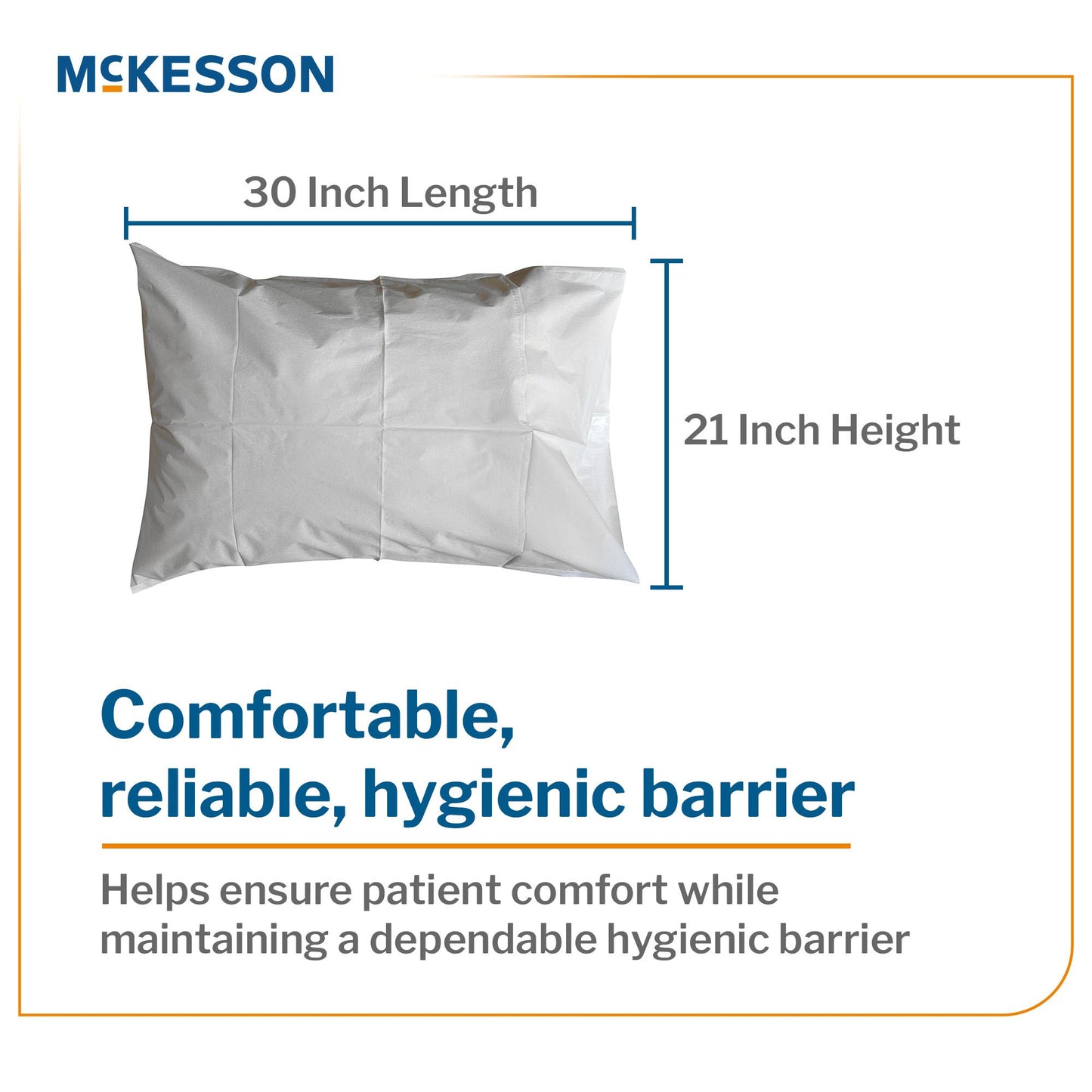 Pillowcase McKesson Standard White Disposable 16-JCPM5