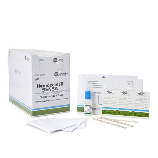Hemocue Hemoccult Sensa Dispensapak Plus Fecal Occult Blood Colorectal Cancer Screening Test Kit 64130A, Case of 160