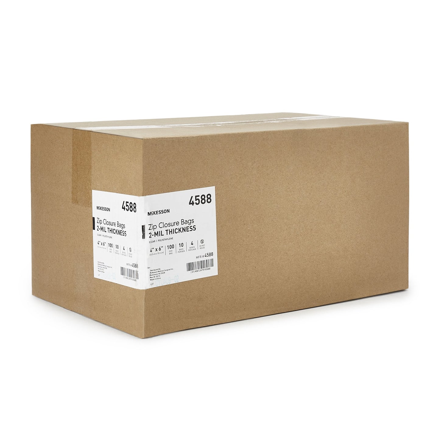 McKesson 4 X 6 Inch Zip Closure Bag 4588