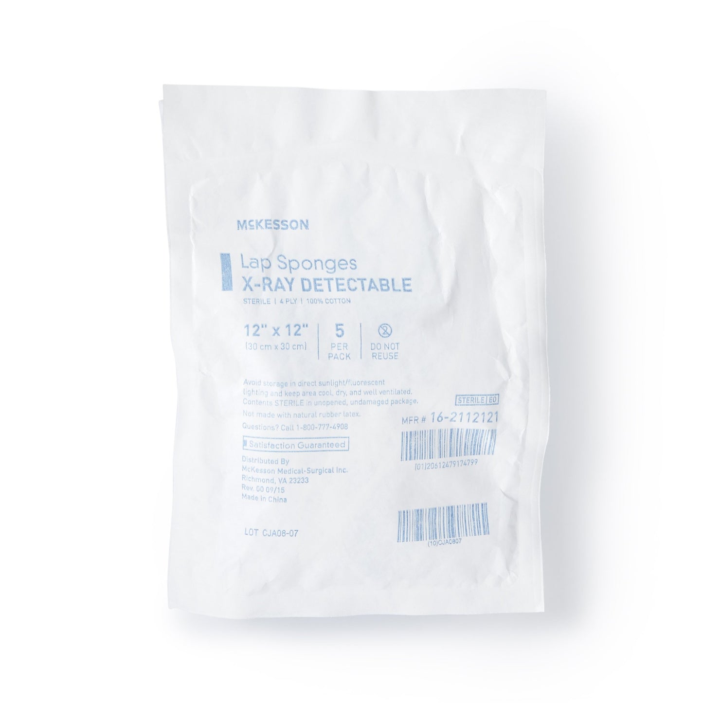 McKesson Laparotomy Sponge, 12 x 12 Inch 16-2112121