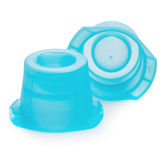 McKesson Tube Closure Polyethylene Snap Cap Blue 12 mm / 13 mm / 16 mm (Universal) Fits Most 12mm, 13mm and 16mm Evacuated Glass Blood Collection Tube