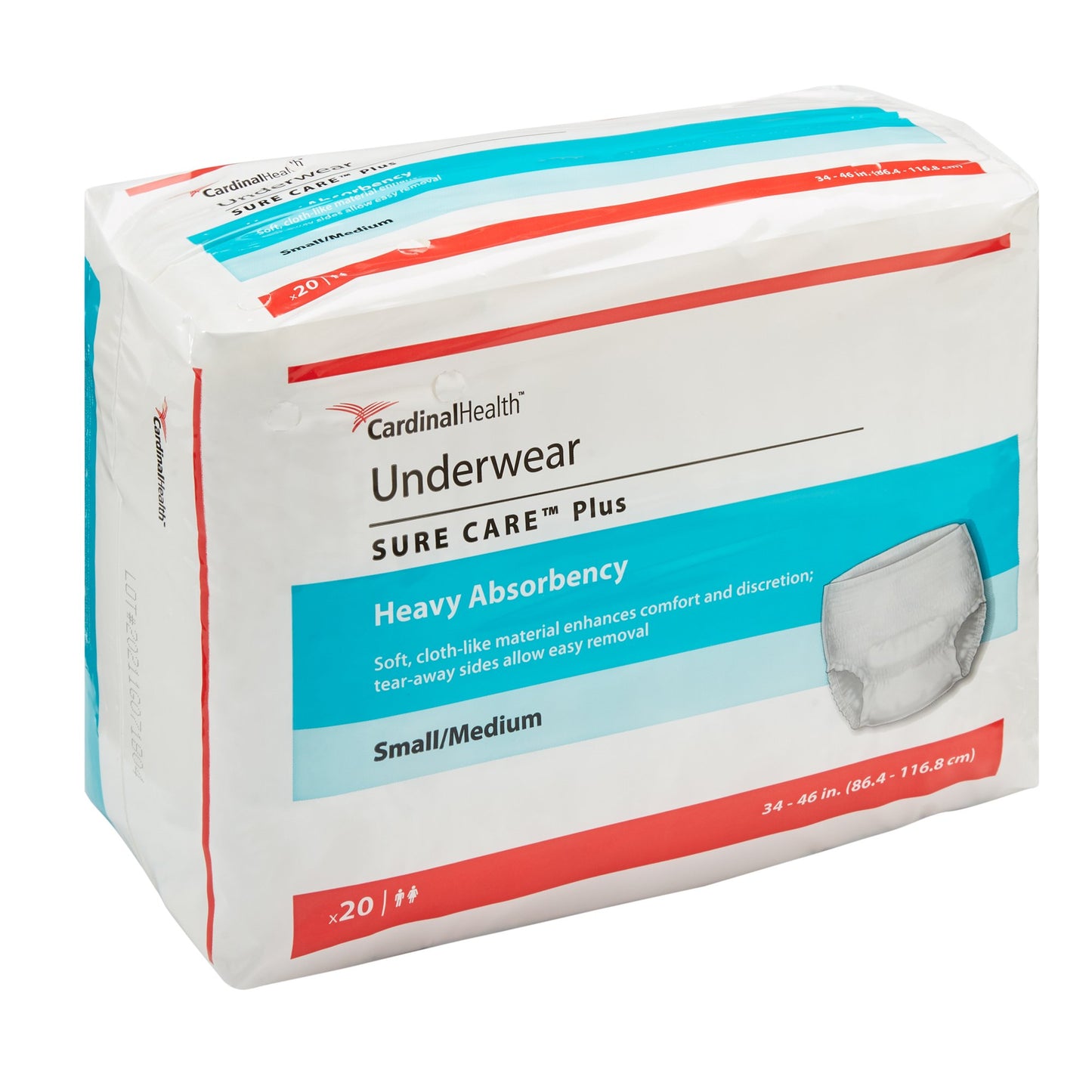 Sure Care™ Plus Heavy Absorbent Underwear, Medium 1605