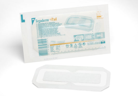 3M™ Tegaderm™ Transparent Film Dressing with Pad, 3-1/2 x 8 Inch 3590