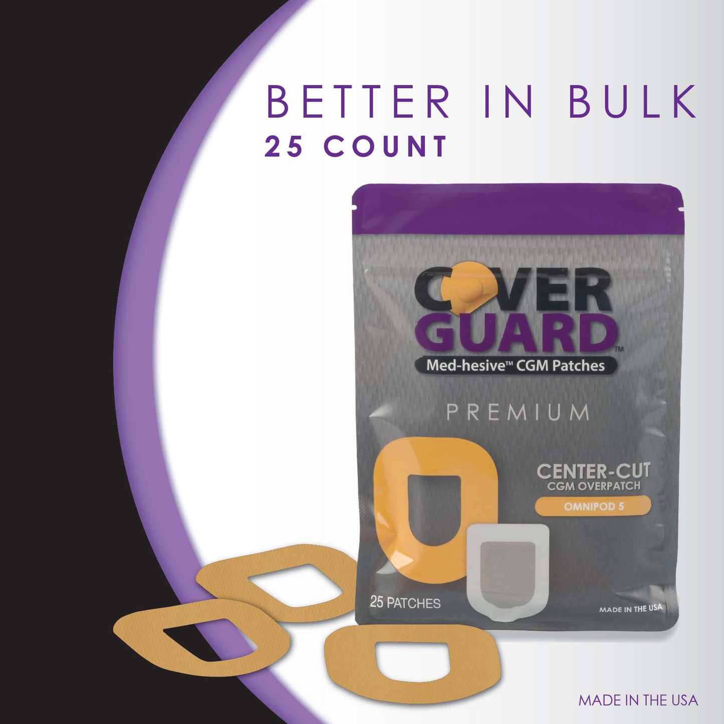 Sensor Overpatch CoverGuard Tan For Omnipod 5 Sensor 101-300T