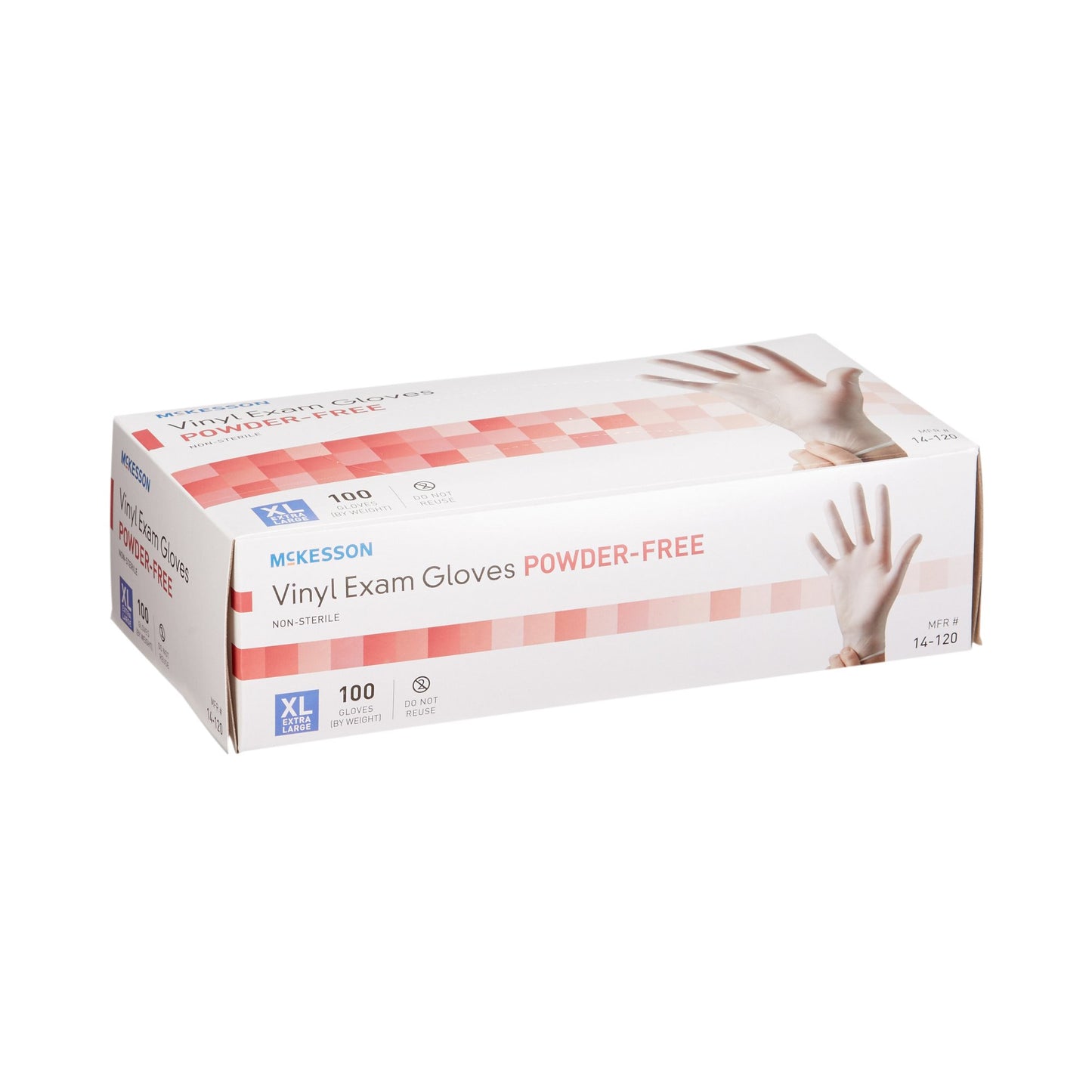 McKesson Vinyl Exam Glove, Extra Large, Clear 14-120