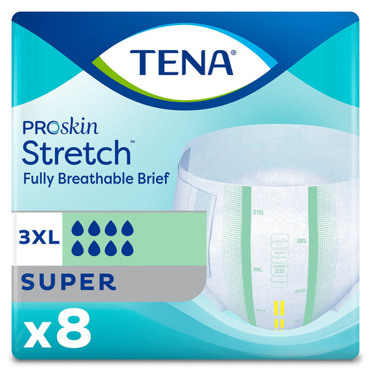 Unisex Adult Incontinence Brief TENA ProSkin Stretch™ Super 3X-Large Disposable Heavy Absorbency - 61391
