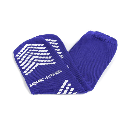 Slipper Socks McKesson Unisex Adult Bariatric / X-Wide Single Tread Single Patient Use Royal Blue - 16-SCE4