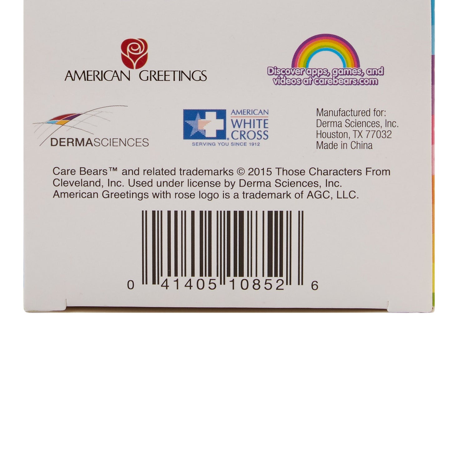 American® White Cross Stat Strip® Kid Design Care Bears™ Adhesive Strips 10852