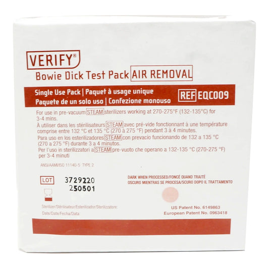 Verify® Sterilization Bowie-Dick Test Pack Steam - EQC009