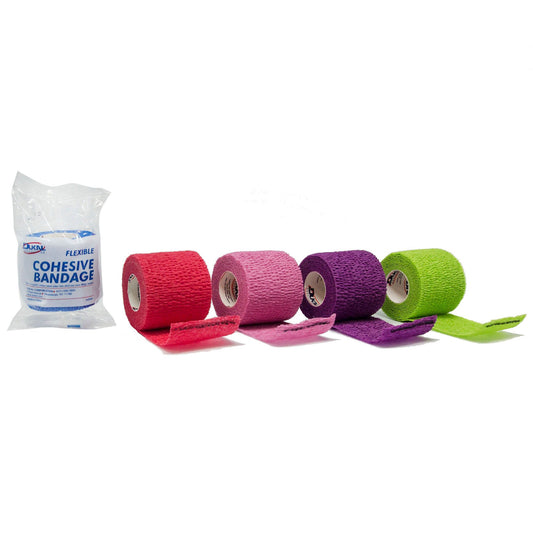 Cohesive Bandage Dukal™ 2 Inch X 5 Yard Self-Adherent Closure Assorted Colors NonSterile Standard Compression - 8025AS