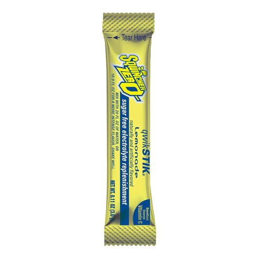Oral Electrolyte Solution Sqwincher® Quik Stik® Zero Lemonade Flavor 0.11 oz. Electrolyte - 159060103