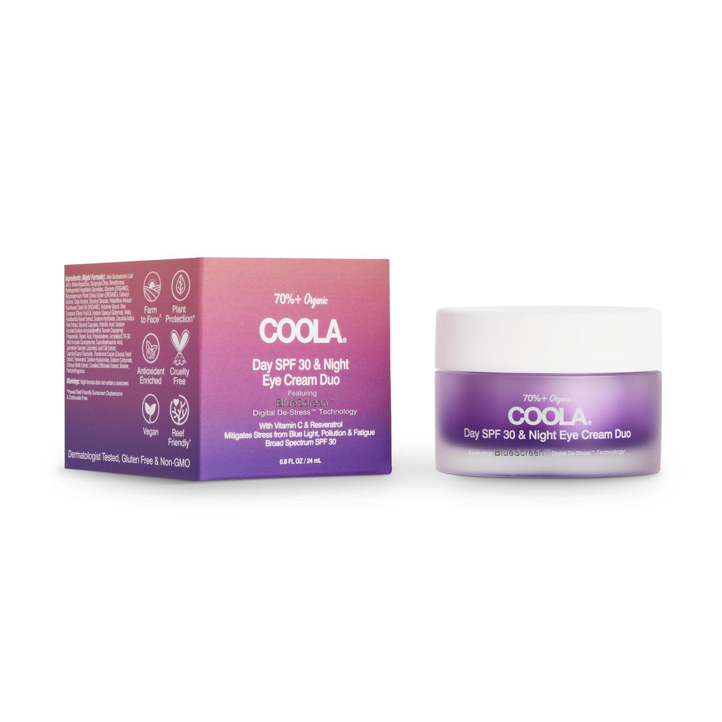 Coola® Day SPF 30 & Night Organic Eye Cream Duo CL10428