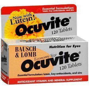 Multivitamin Supplement Ocuvite® Vitamin A / Vitamin E / Ascorbic Acid / Lutein 1,000 IU - 60 IU - 200 mg - 2 mg Strength Tablet 120 per Bottle - 2420