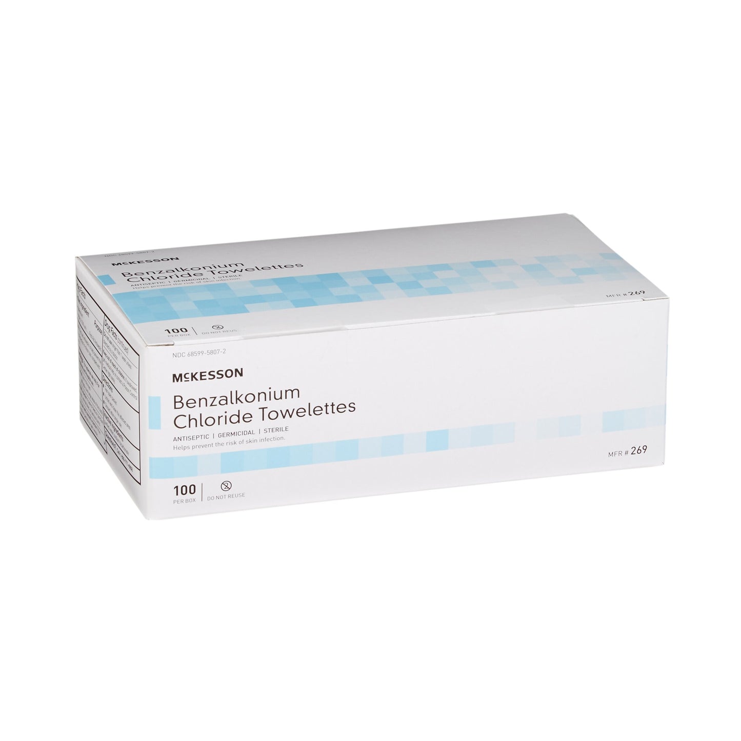 McKesson Benzalkonium Chloride Antiseptic Skin Wipes 269