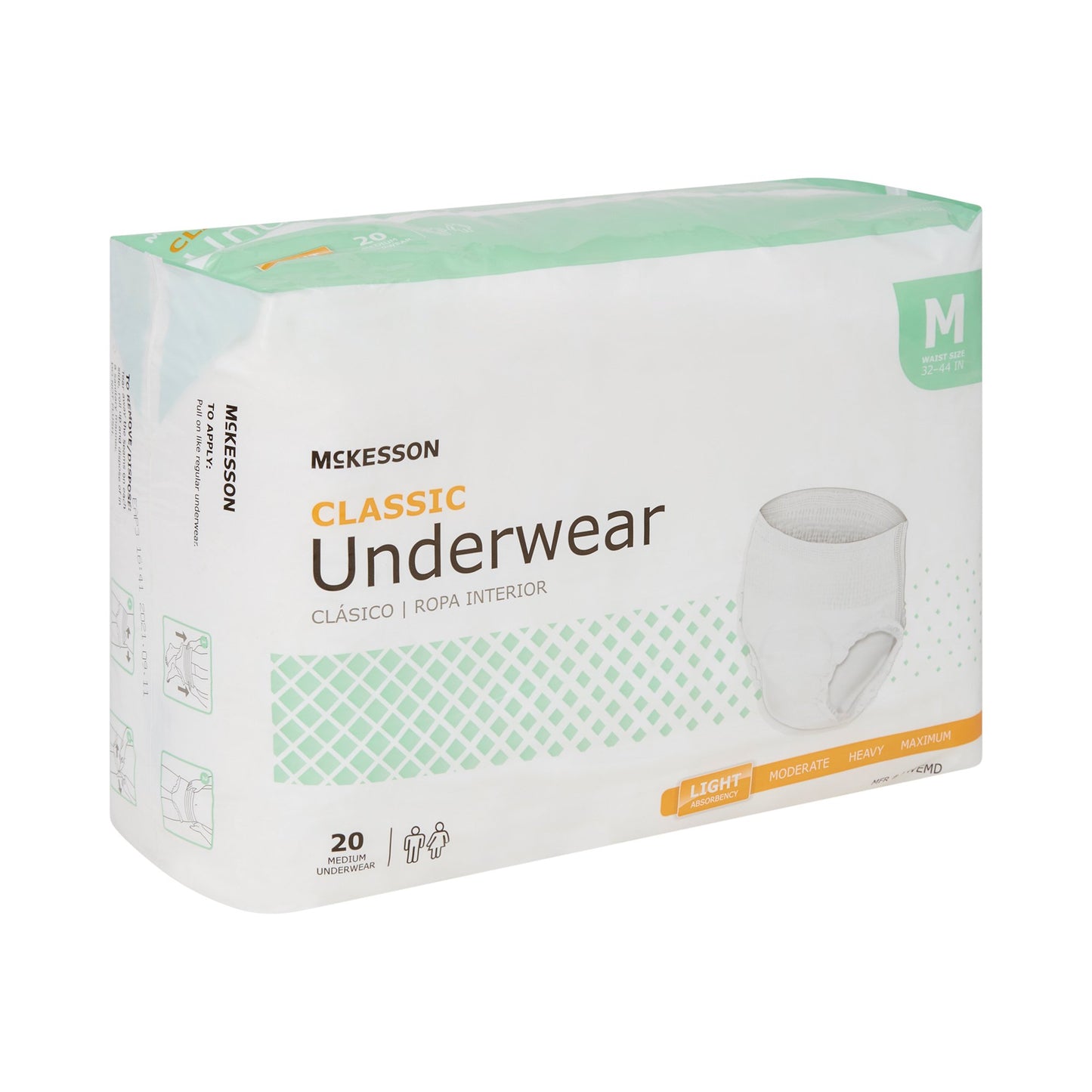 McKesson Classic Light Absorbency Incontinence Underwear, Medium UWEMD