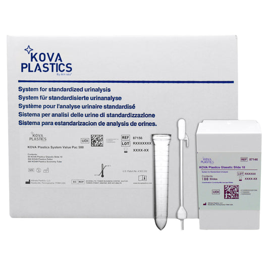 Urinalysis Consumables Kit KOVA Plastics System Pac 500 Urinalysis System 500 Tests Non-Regulated - 87156